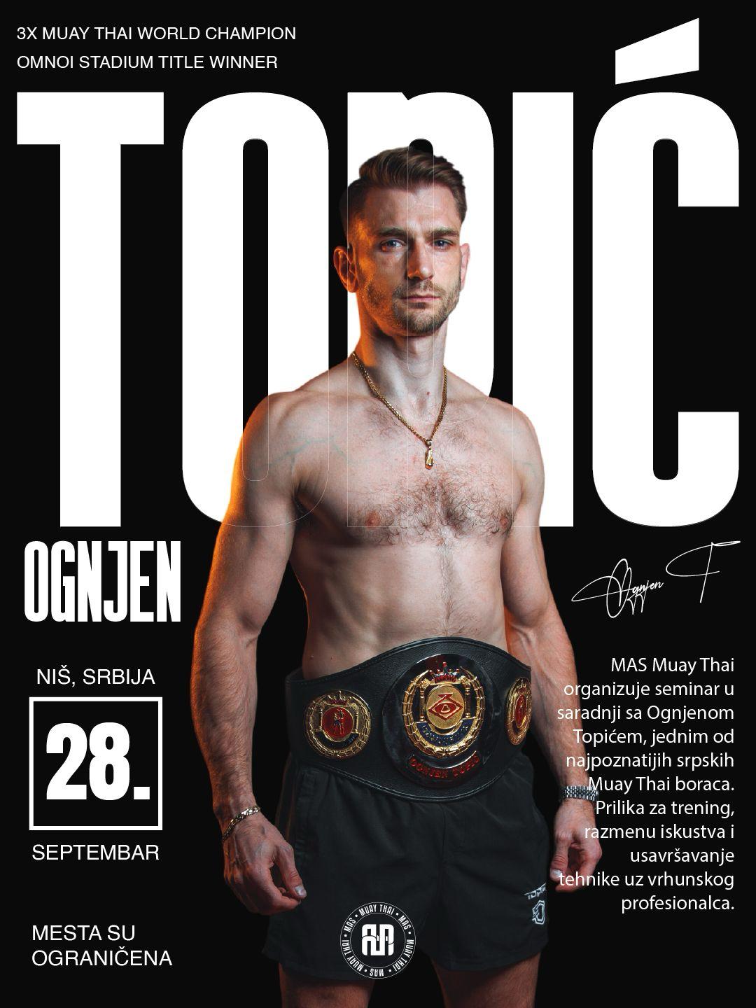 Najava Muay Thai seminara Ognjen Topić MAS Muay Thai Niš